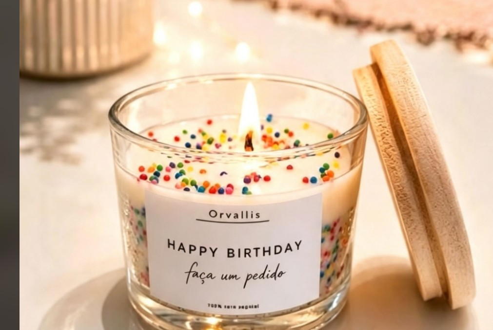 Vela Aromática Happy Birthday