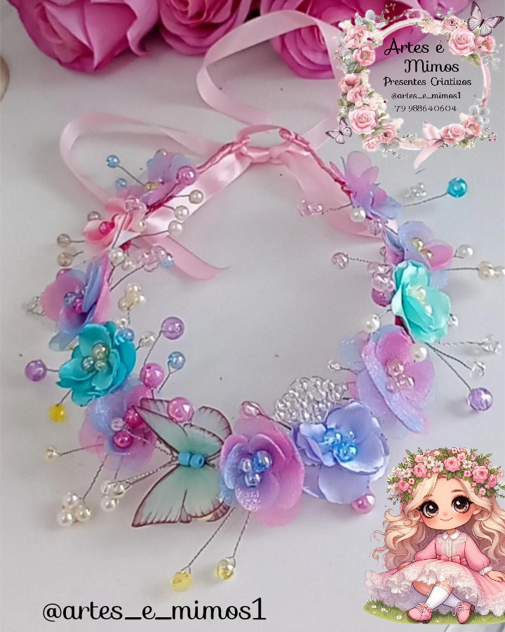 Tiara Flor de Lírio (aramada)